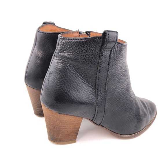 Madewell The Billie Black Leather Ankle Booties 7 - Picture 5 of 16